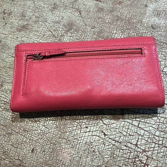 Coach Soho Pleated Ashley Leather Tri-Fold Envelope Wallet Derp pink - Picture 3 of 8